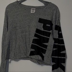 PINK Long sleeve crop XS